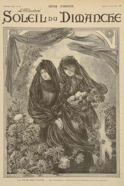 Allerheiligen, van de omslag van Soleil du Dimanche, zondag 4 november 1900 door G. Bonnet